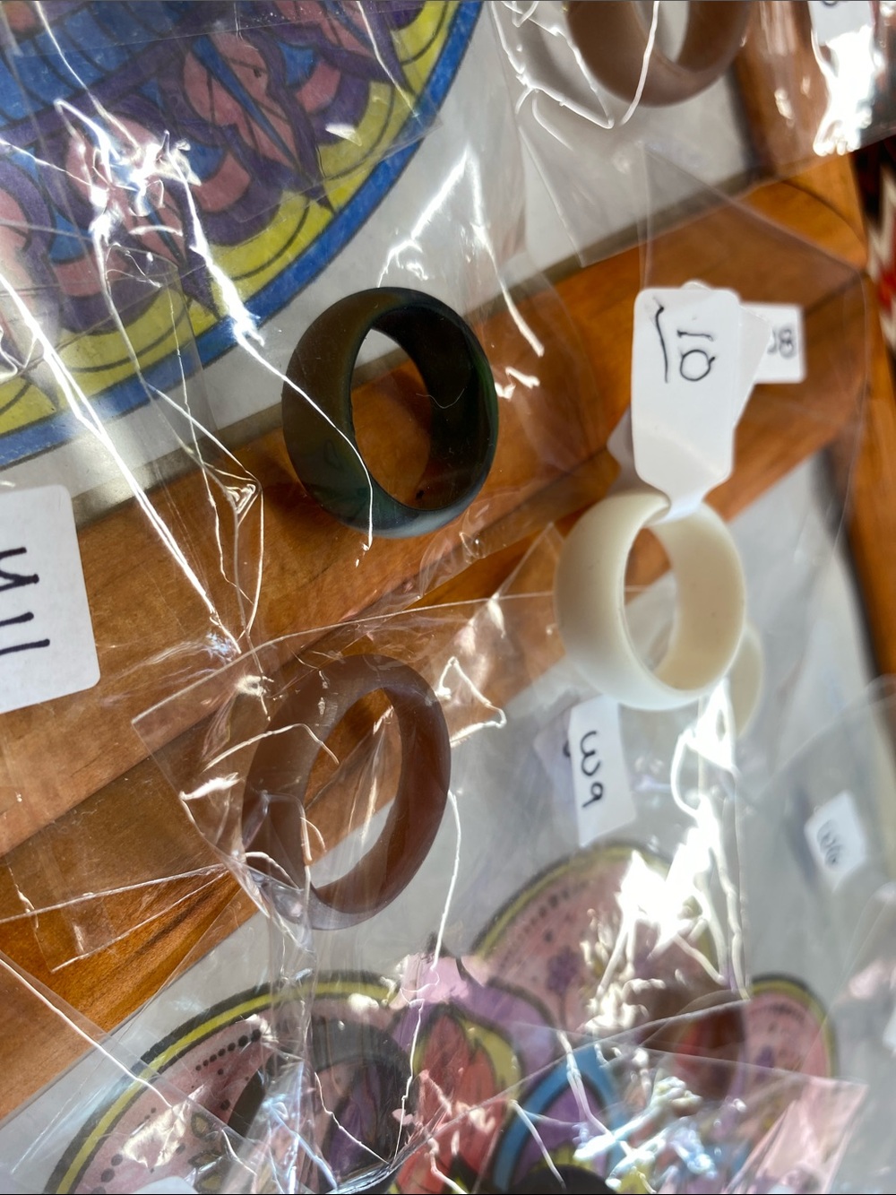 Matte Black and Gunmetal Rubber Rings - Multiple Sizes - Picture 3 of 3